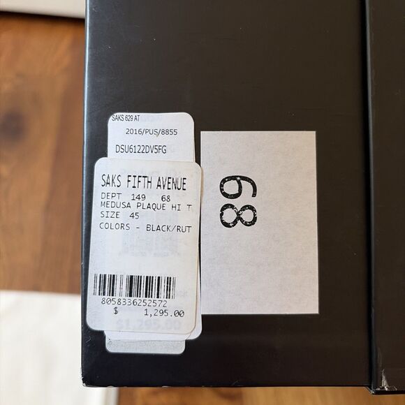 Versace Black Medusa Plaque High Top Sneakers Men's Size 11.5/45 EU - Picture 8 of 8